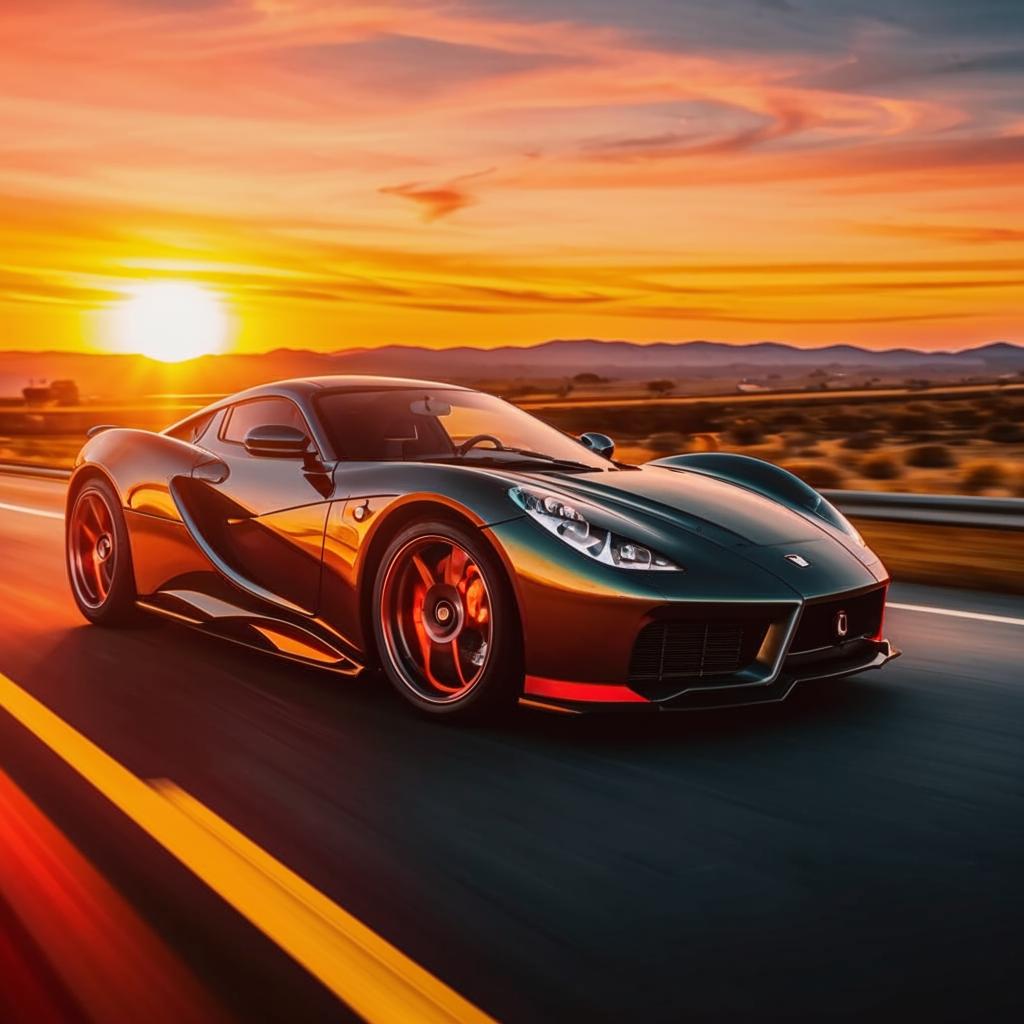 Voiture de sport en action